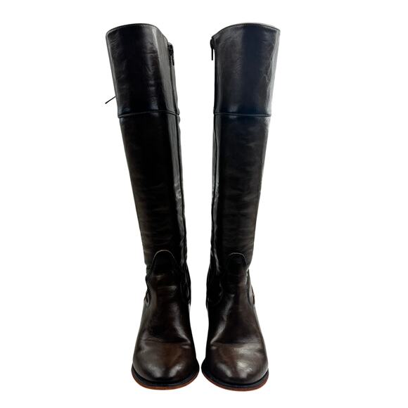 Patrizia Olash Vegan Leather Tall Riding Lace Up Boots Women's Size 36/5.5-6 - Picture 1 of 11